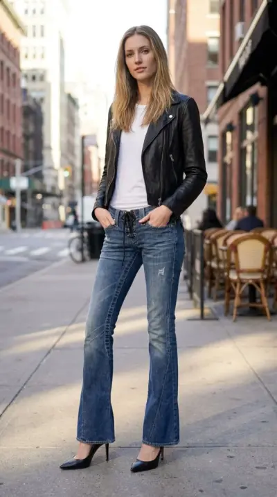 True Religion - Lace Up Flared Jean Size 24