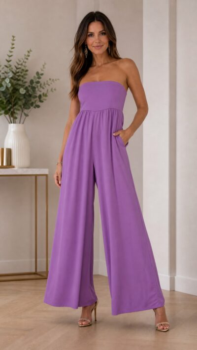 Olivia Preckel Lavender Strapless Maxi Dress - Size XS