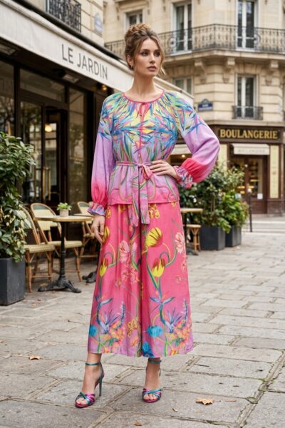 La Fuori Tropical Floral Dress - Size S