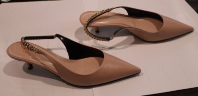 Gucci Nude Leather Slingback Pumps — Size 38