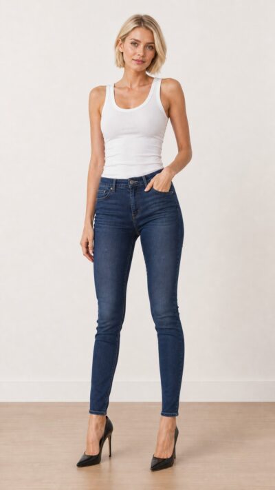 A GOLD E x Chloé Dark‑Wash Skinny Jeans — Size 30
