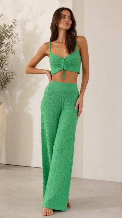 Charlie Holiday Knit Chevron Two‑Piece Set – Size XS